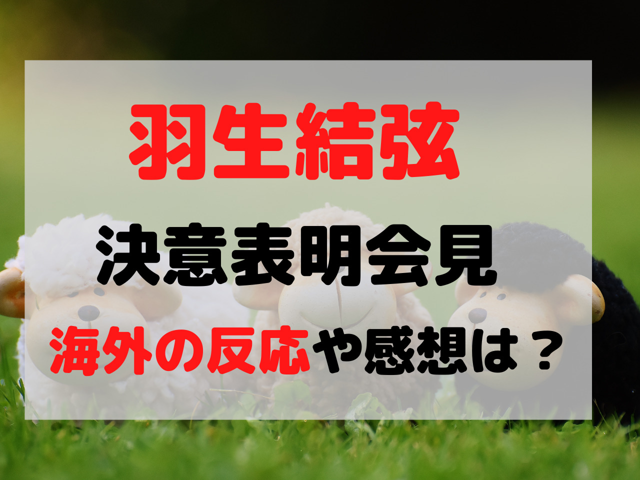 羽生結弦 決意表明 海外の反応