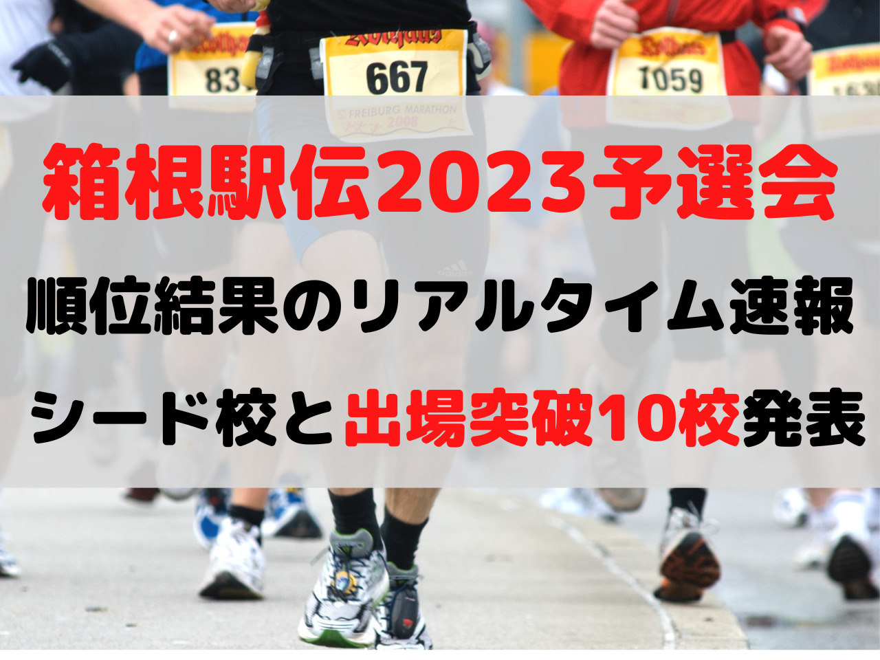 箱根駅伝予選会2023順位の結果もリアルタイム速報