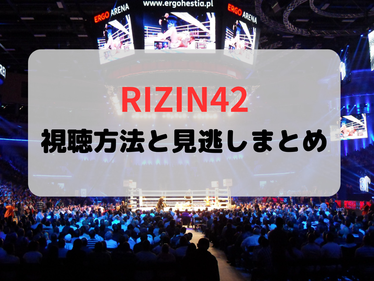 rizin42 視聴方法 見逃し